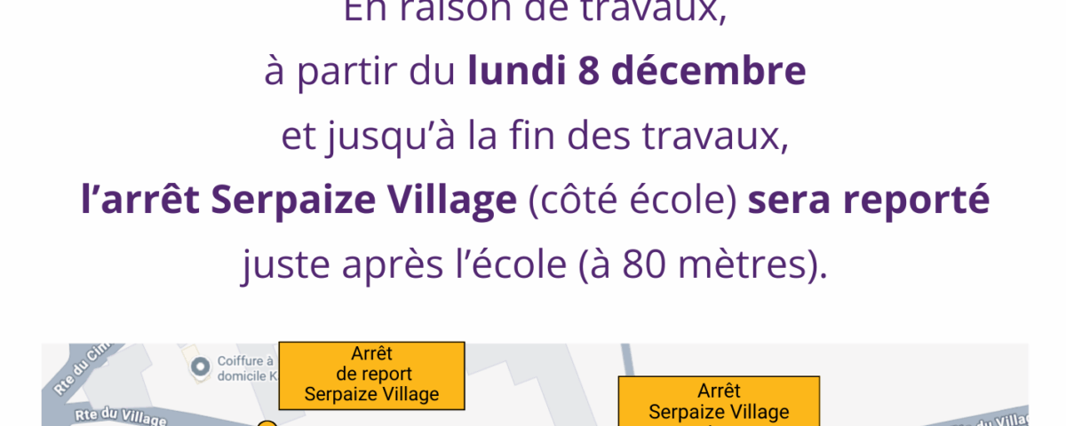Affiche info arret bus