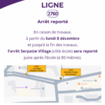 Affiche info arret bus